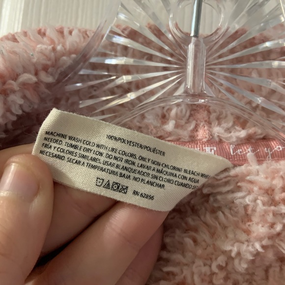 Hue Light Pink Sherpa Super Soft Cardigan L/XL - Picture 3 of 7